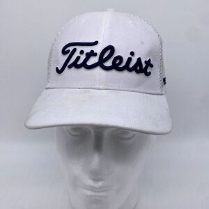 FootJoy FJ Titleist Golf Hats‎ Adult OSFA Pro V1 White Snapback Mesh Back Mens